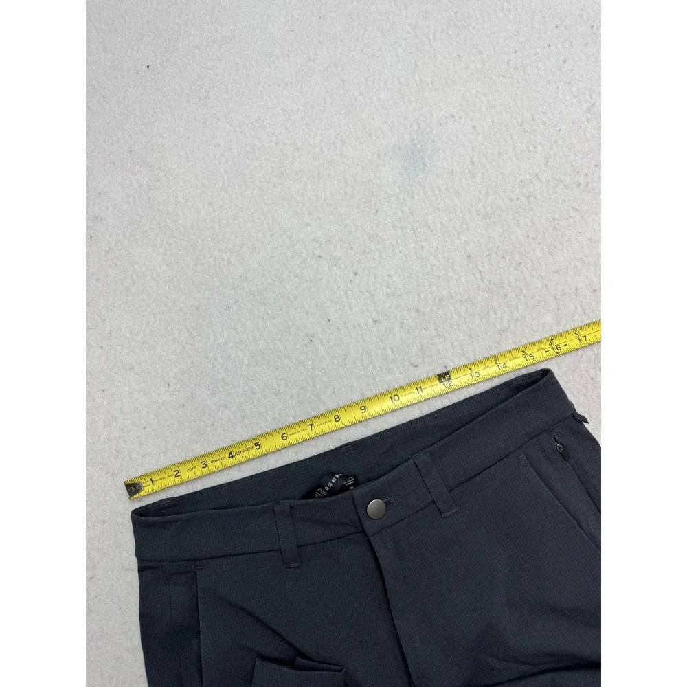 Lululemon Commission Pants Mens 30x29 Gray Check Slim Stretch Zip Pocket Chino